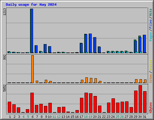 Daily usage for May 2024