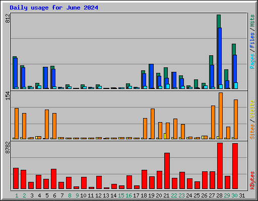 Daily usage for June 2024