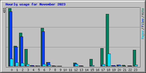 Hourly usage for November 2023