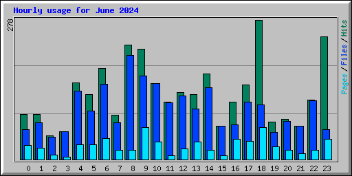 Hourly usage for June 2024