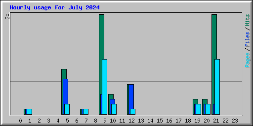 Hourly usage for July 2024