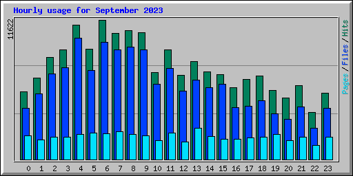 Hourly usage for September 2023