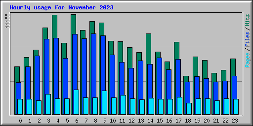 Hourly usage for November 2023