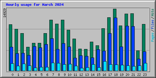 Hourly usage for March 2024