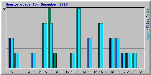 Hourly usage for December 2023