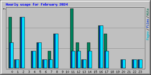 Hourly usage for February 2024