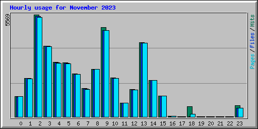 Hourly usage for November 2023