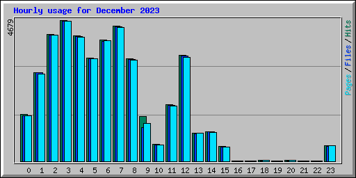 Hourly usage for December 2023