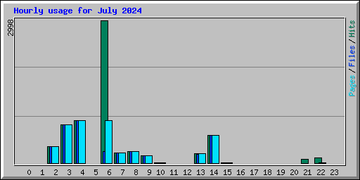 Hourly usage for July 2024