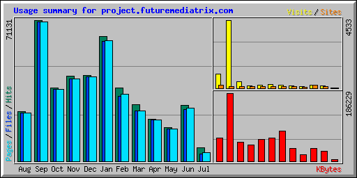 Usage summary for project.futuremediatrix.com