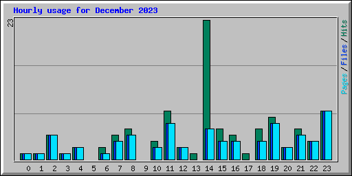 Hourly usage for December 2023